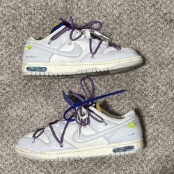 Off White X Nike Dunk Low Lot 48 Size 9