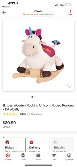 Wooden Rocking Unicorn-unicornio montable