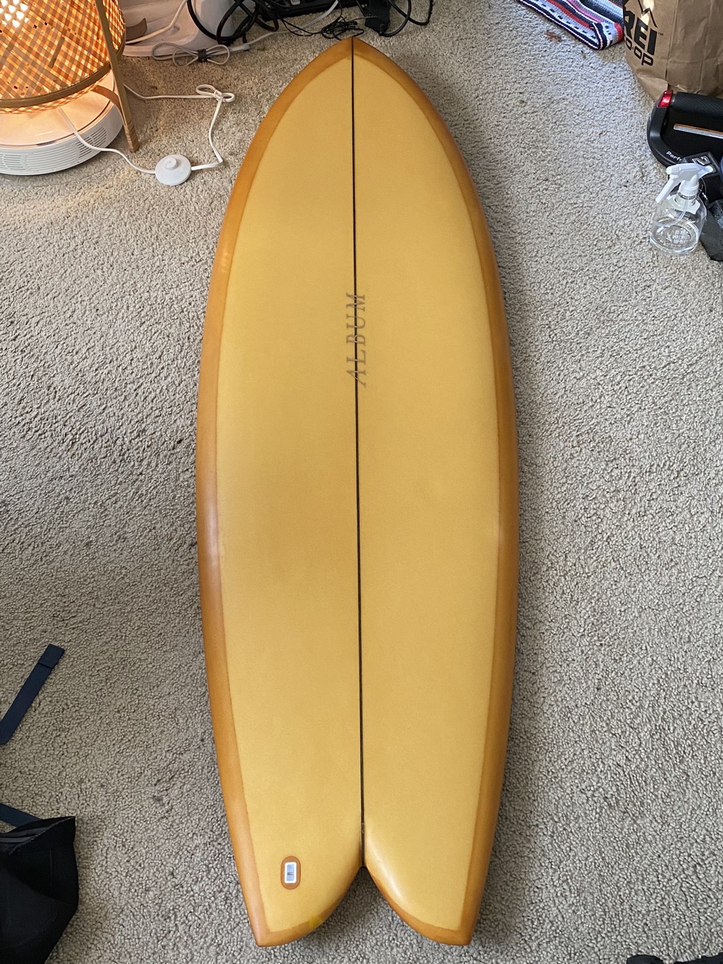 5’6 Album Sunstone Twin Fish Surfboard