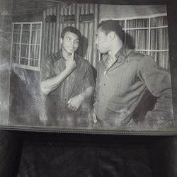 Unframed Enlarged Black & White Photograph Of Muhammed Ali & Ken Norton 1973 In NYC. 16In.Tall 20In.Wide 