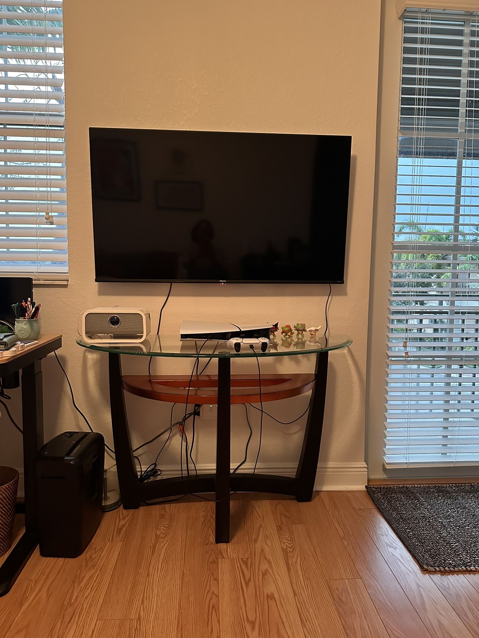 Glass Top Half Table