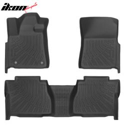 Fits 2007-2011 Toyota Tundra Double Cab Anti-Slip Floor Mats All Weather TPE Carpets