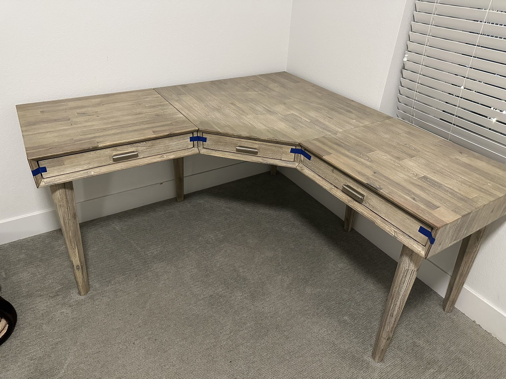 Living Spaces Corner Desk Solid Wood