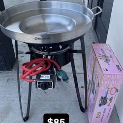 Comal Con Vase I Quemador Nuevo / New 3 Pcs Set To Fry 