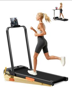 Walking Pad Treadmill with 15% Incline 2.5HP Foldable Under Desk Walking Pad.