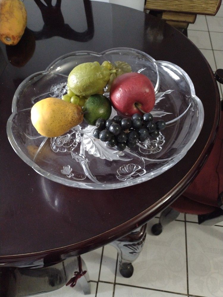 Frutero De Crystal Including Fake Fruit