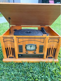 Vintage Style Bluetooth Record Player – 3-Speed Turntable