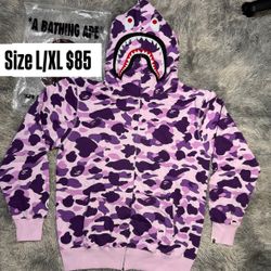 New Bape Hoodie Size L,XL
