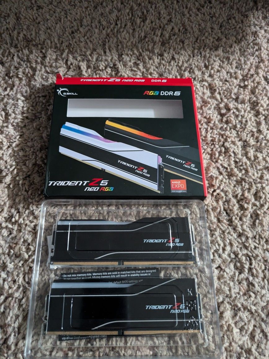 G.SKILL Trident Z5 Neo RGB Series AMD EXPO 32GB (2 x 16GB) 288-Pin PC RAM DDR5 5600