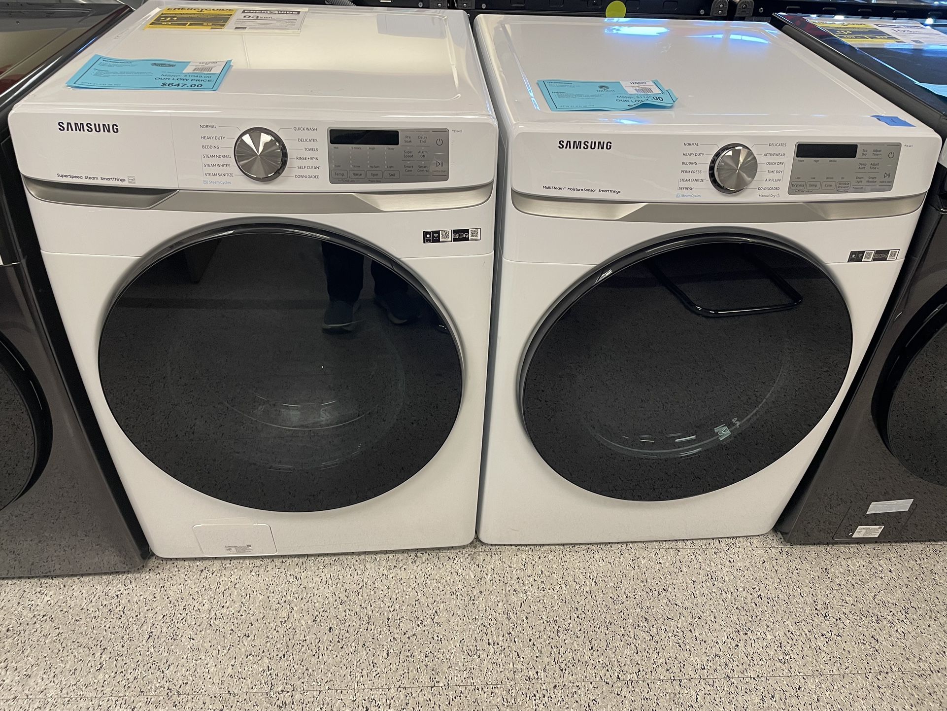New Open Box Samsung Front Load Washer Dryer Set In Stock Stove