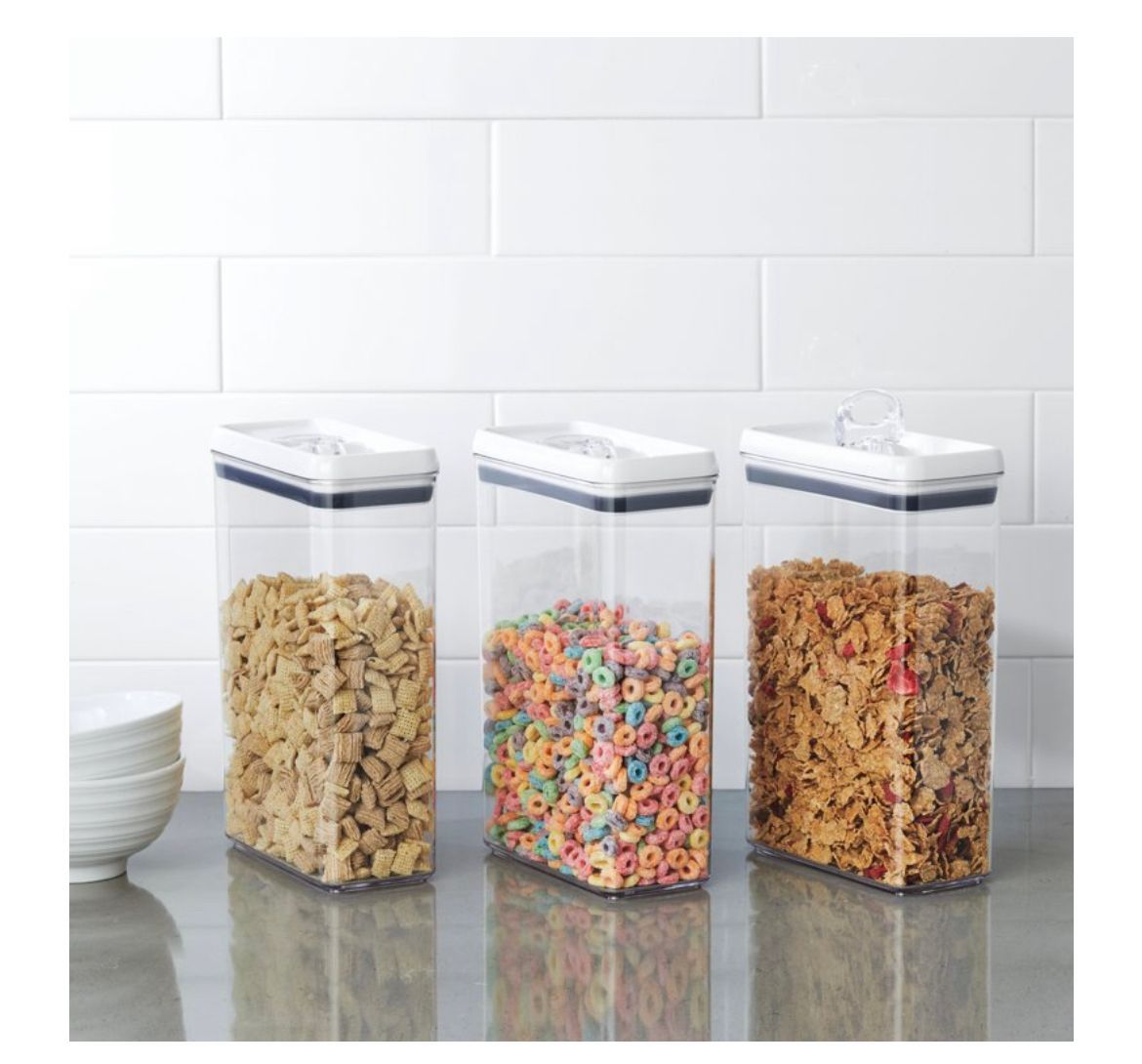 NEW Better Homes & Gardens Canister Pack of 3 - Flip-Tite 18.6 Cup Rectangular Food Storage Container Set