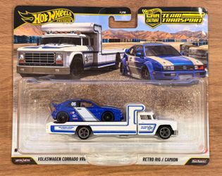 Hot Wheels Premium Team Transport Volkswagen Corrado VR6 & Retro Rig Brand New