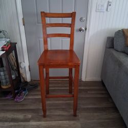 Tall Very Nice Counter Wood Stool