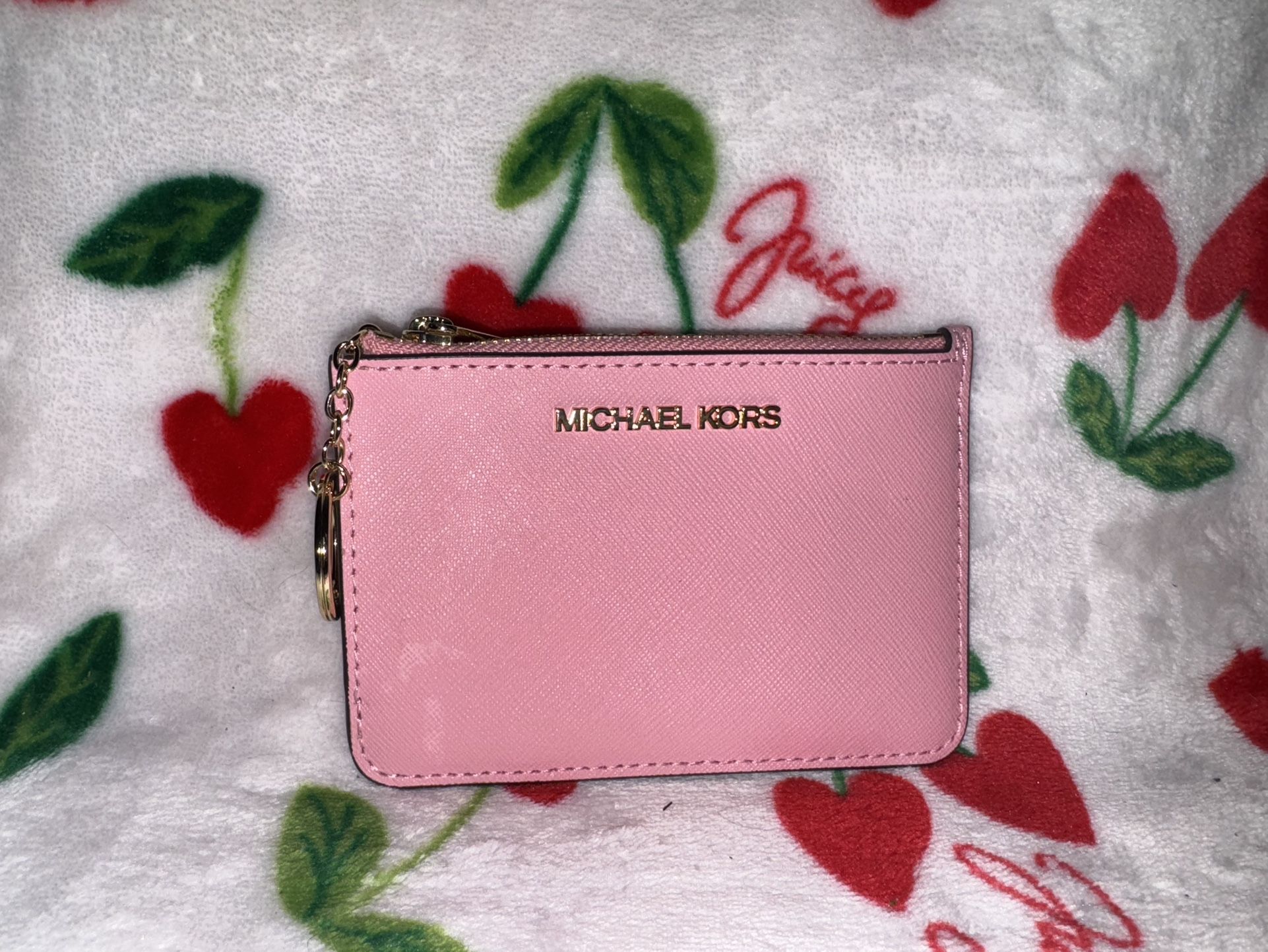 MK Pink Wristlet Wallet