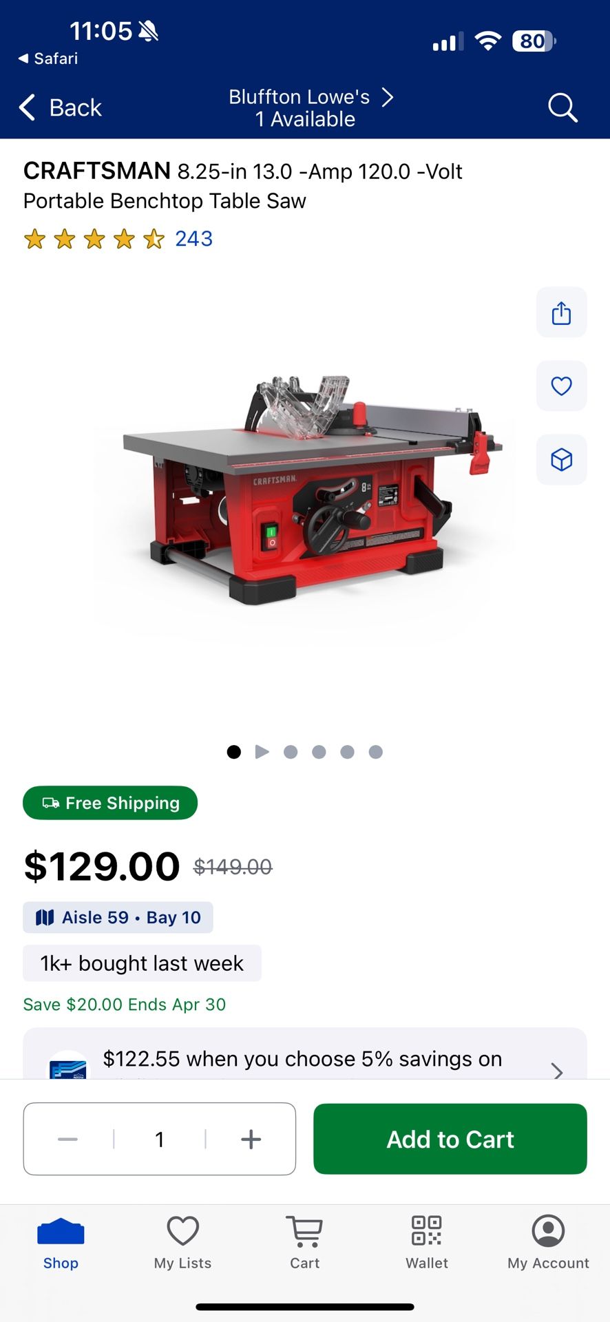 Craftsman Table Saw