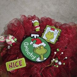 GRINCH HANDMADE 🎄⛄️❄️WREATH NEW 