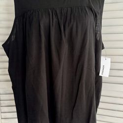 Black Sleeveless Blouse, XL
