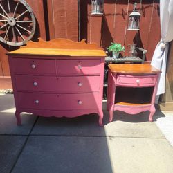Antique Dresser And Night Stand $100 For Both 