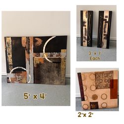 Abstract Cambas paintings (4 pieces)