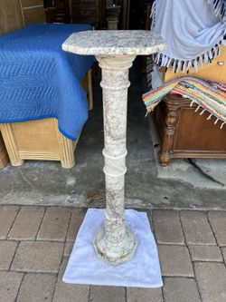 Italian Marble By  S/G Art Nouveau  Tall Pedestal