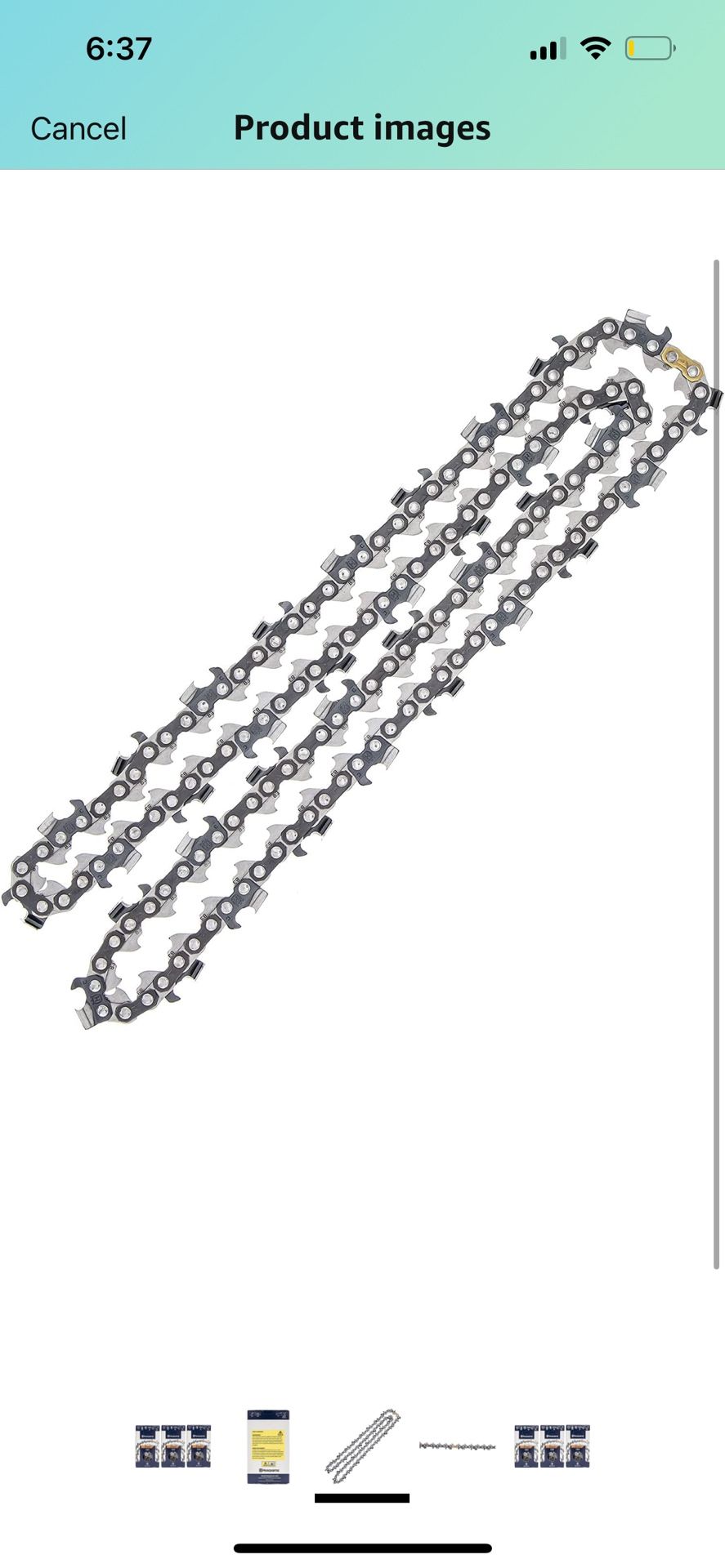 Husqvarna (contact info removed)72 20" Chainsaw Chain X-Cut 3/8" .050" 72 DL 3 Pack