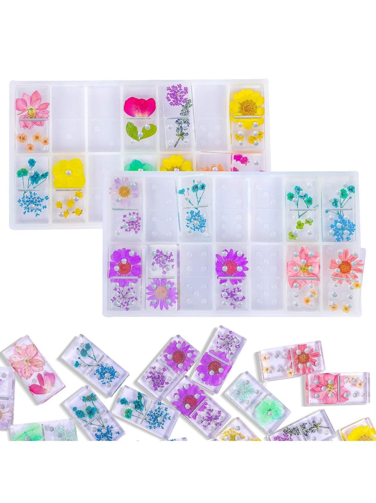 Silicone Resin Molds Domino, Domino Double Six Epoxy Resin Casting Game Mold, DIY