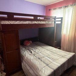 Kids Creekside charcoal Twin/Full Step Loft with Chest