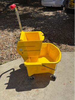 Yellow Mop Bucket with Wringer