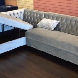 Brand New Silver Sectional