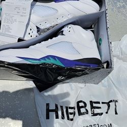 Jordan Retro 5 Grape Farrari Black Toe Cement Fear Gratitude Maniere Dusk OG Red Travis Kobe Bred Grinch Chicago Dunk Playoff 1 3 4 6 7 8 13 11 12 14