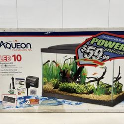 🆕 Aqueon LED 10 Aquarium Kit 10 Gallon Tank Filter Heater Complete Set