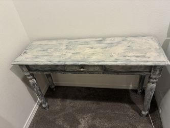 Distressed Vintage Wood Console Table  