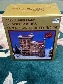 Joann Fabrics Lighted Porcelain Christmas House