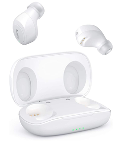 AUKEY True Wireless Earbuds, Bluetooth 5.0 Headphones with IPX5 Water-Resistant, Built-in Mic & Sport Headphones, Portable HiFi Stereo with Case