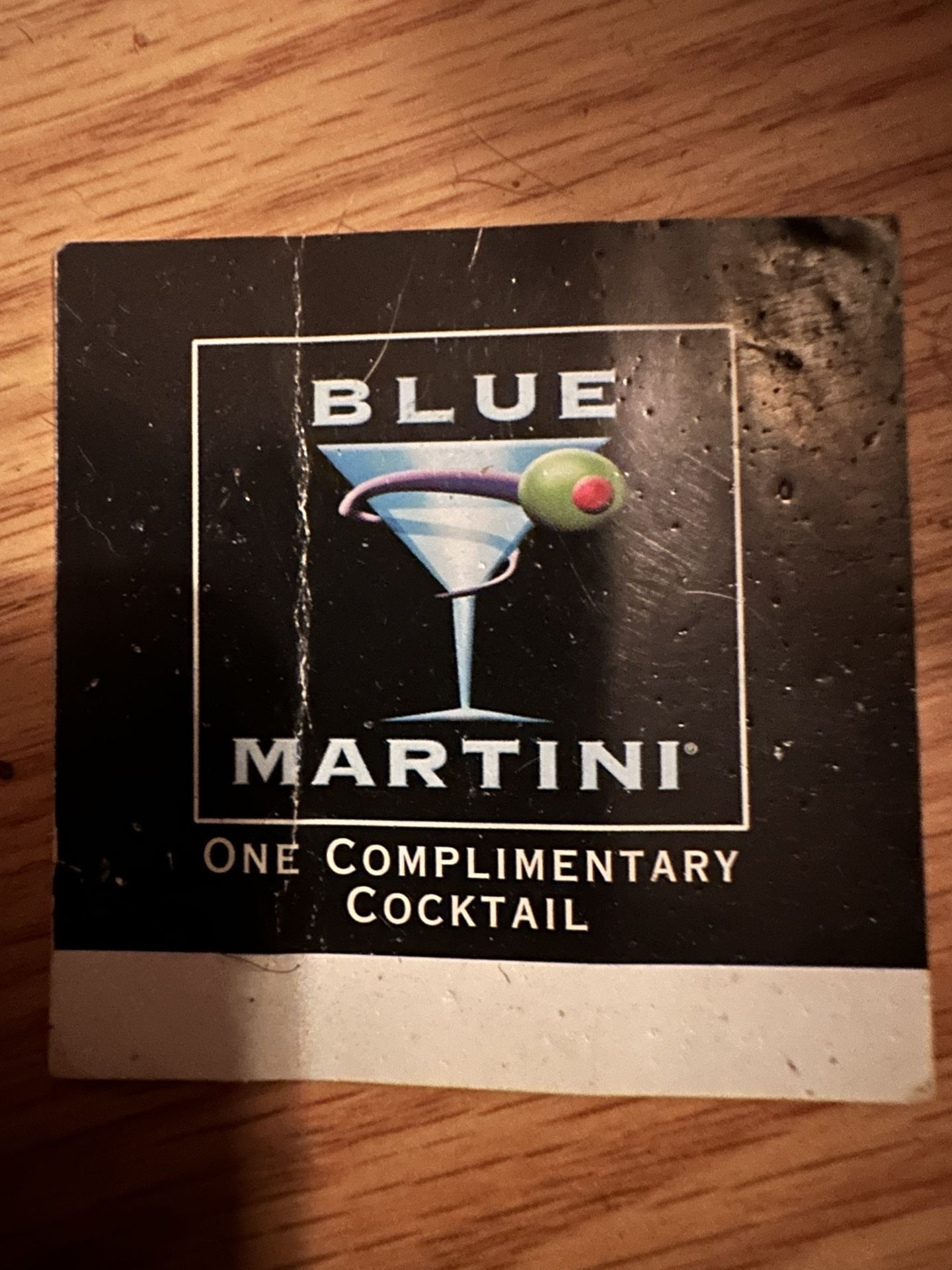 Blue Martini 1 Free Cocktail. Best Offer Takes It