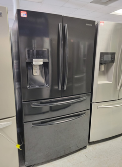 Samsung 4‑Door French Door Fridge – Black, Water & Ice