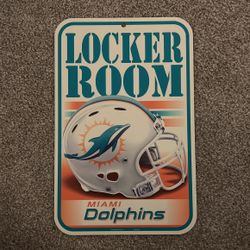 NFL Locker Room Sign Miami Dolphins 17”L x 11”W