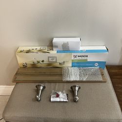 Brand New Moen Sage Brush Nickel Glass Shelf 