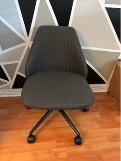 Modern dark grey upholstered office chair