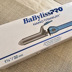 BaBylissPRO Nano Titanium 1 1/4” (32 mm) Spring Curling Iron – Almost New!
