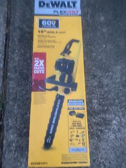 DEWALT 16 in. 60-Volt MAX Lithium-Ion Cordless FLEXVOLT Brushless Chainsaw with One 2.0 Ah Battery and Charger