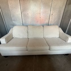 Cream Sleeper Sofa / Pull-Out Couch – Beige / Cream