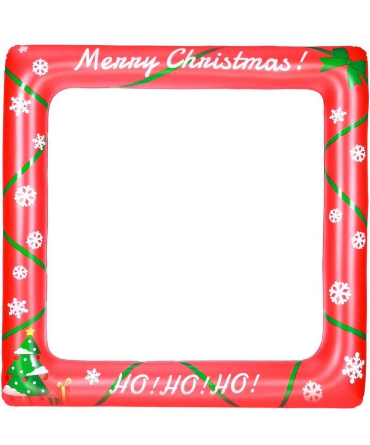 Brandnew Christmas Inflatable Frame Photo Booth Props Blow Up Party Props Party Selfie Photo Frame for Christmas Party (71cmx71cm)