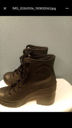 Converse Chuck Taylor Heeled Boots Black 5 1/2