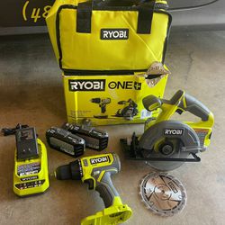 ONE+ 18V Cordless 2-Tool Combo Kit with Drill/Driver, Circular Saw, (2) 1.5 Ah Batteries, and Charger