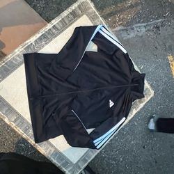 Adidas black track jacket size medium new with tags