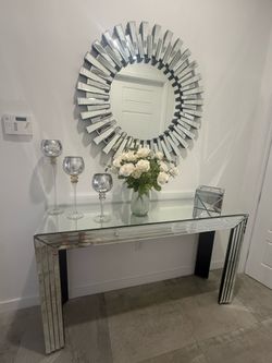 Mirror and table