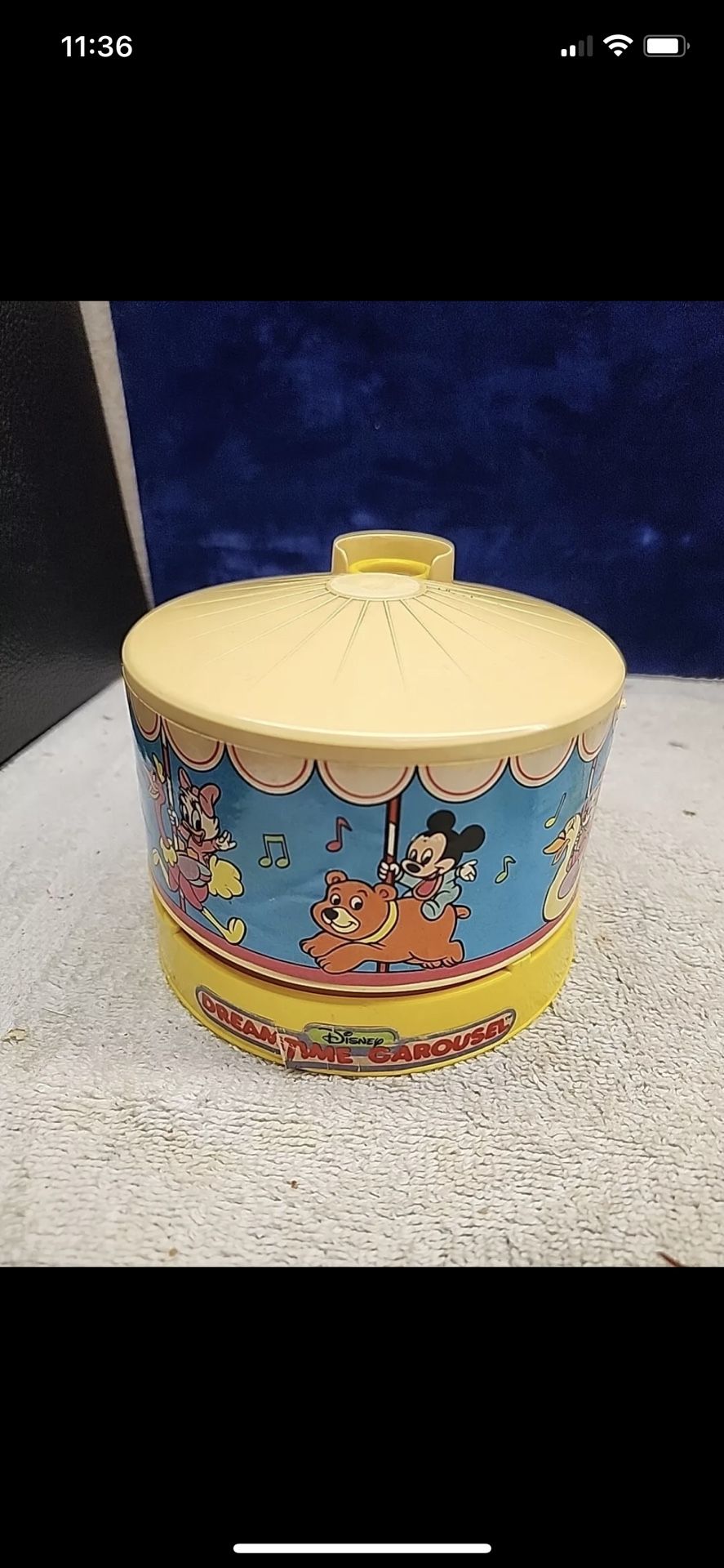 Vintage 1988 Disney Dreamtime Carousel Music Box Works