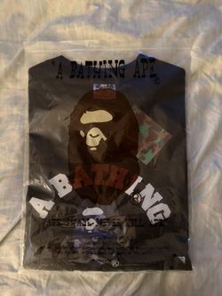BAPE A Bathing Ape 1st Camo College Tee with 3M Reflective Design in Blue/Black