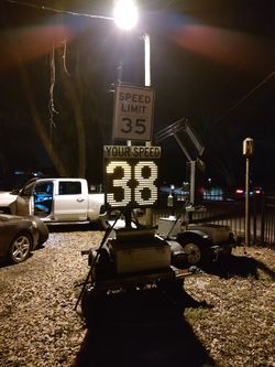 Solar Speed Sign On Trailer 